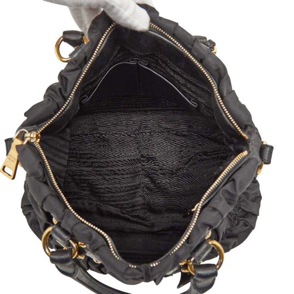 PRADA Black Leather Shoulder Bag - Picture 11 of 14